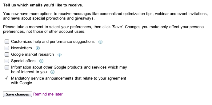 Google Adsense Spam EMails